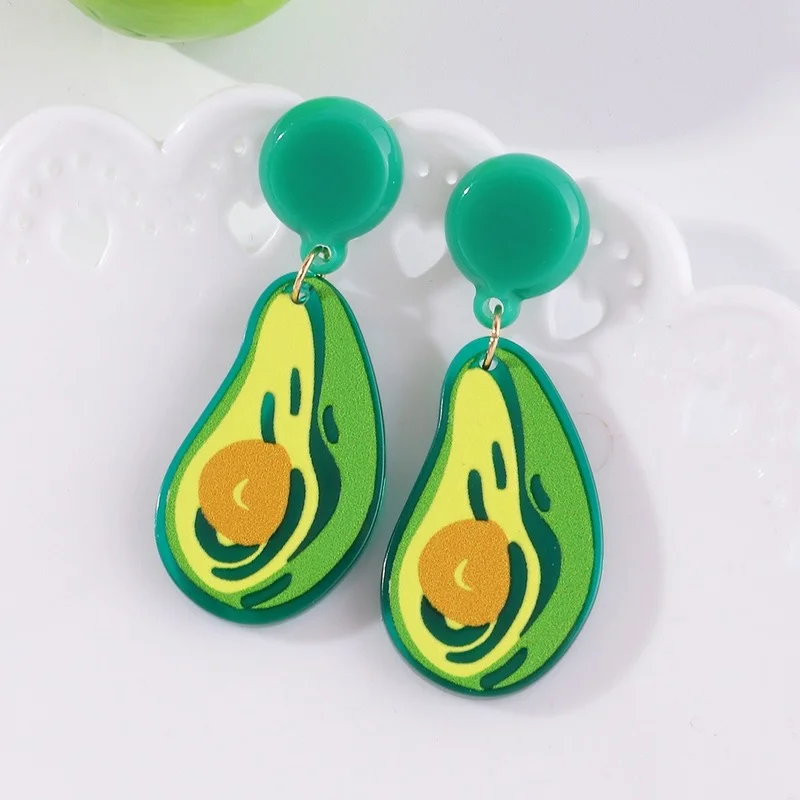 

Женские серьги-подвески с крупными фруктами, в стиле панк