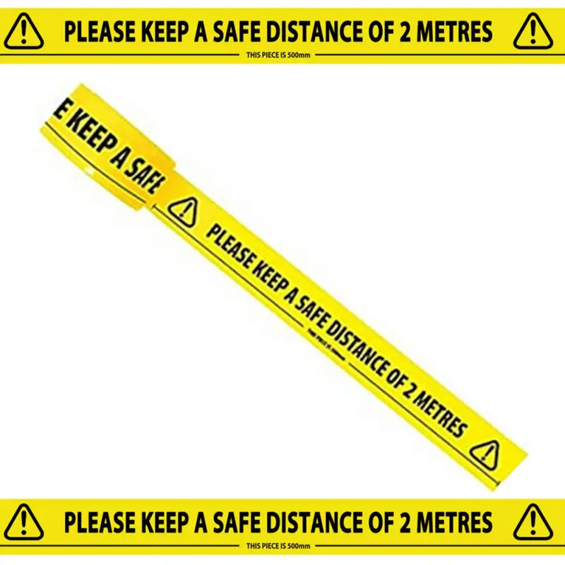 BRIGHT YELLOW PVC Keep Safe Distance WATERPROOF 2 METERS Social Floor Marking Tapes 48 mm X 33 Meter New# | Дом и сад