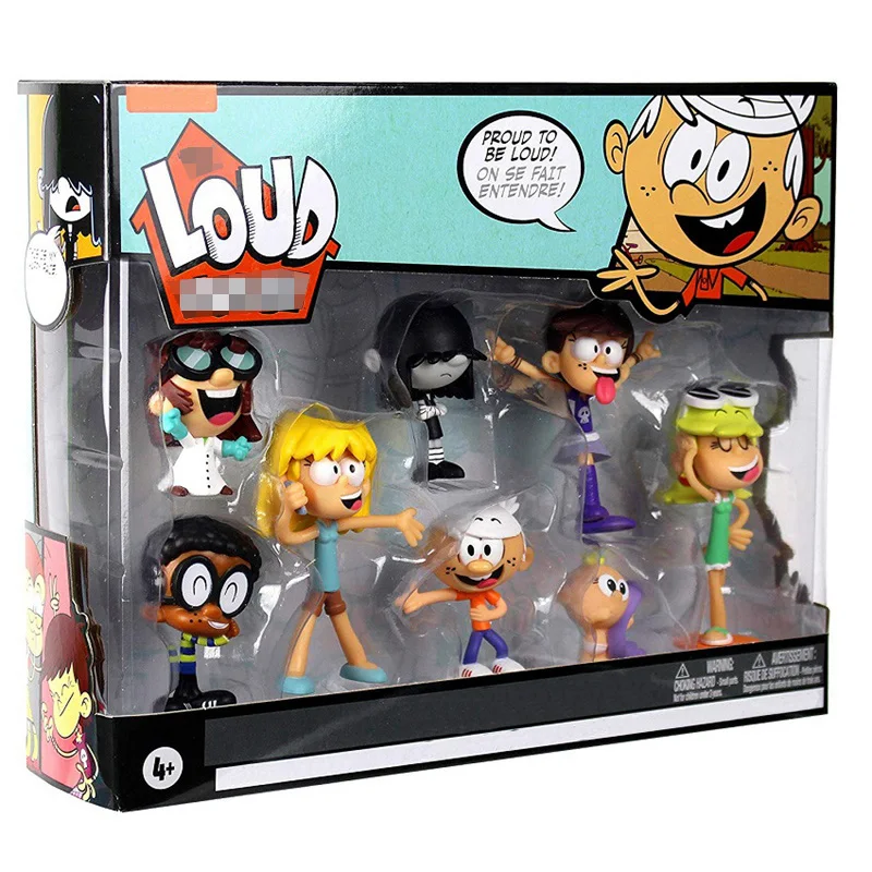 Loud House 8-Pack фигурка Линкольна Clyde Lori Lily Leni Lucy Lisa Luna фигурка Рождественский подарок игрушки для детей