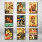 ВИНТАЖНЫЙ ПЛАКАТ Сталин СССР, высококачественный постер СССР, домашний декор, художественный Декор, живопись, живые плакаты, винтажная живопись, настенные наклейки