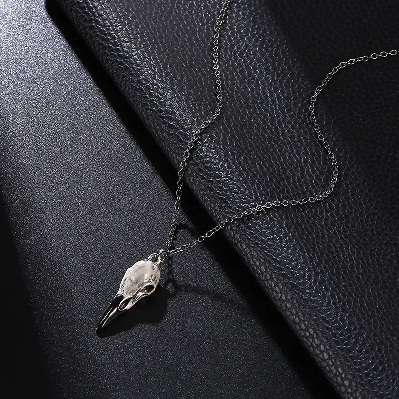 3D ожерелье с черепами ворон смола Реплика ворона готический подарок череп Goth Bird