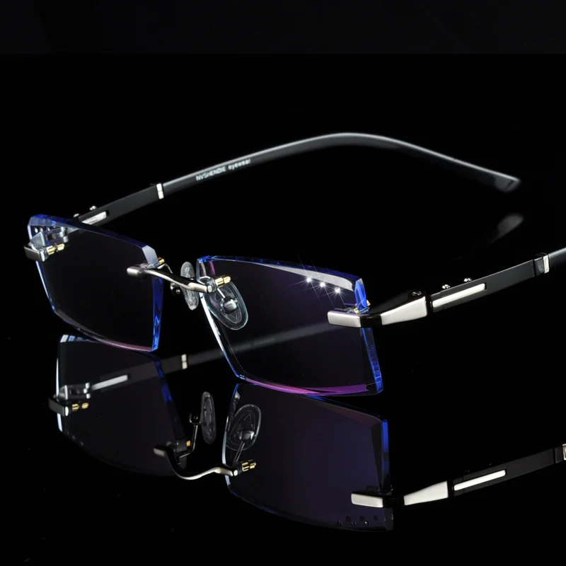 Очки по рецепту для мужчин модные индивидуальному заказу без оправы