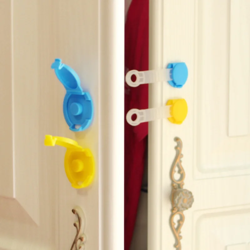 Cerradura de seguridad para beb&eacute; y ni&ntilde;o peque&ntilde;o, caj&oacute;n de refrigerador de protecci&oacute;n, productos para el cuidado del beb&eacute;, 10cm, 5 unids/lote-1