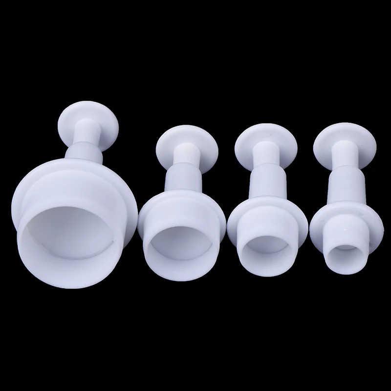 

4pcs Round Cookie Molds Cutter Fondant Cake Decorating Tools Kitchen Accessories