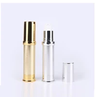 10ml silvergold uv airless bottle vacuum pump lotion emulsion serum sample eye essence hyaluronic toner skin care packing