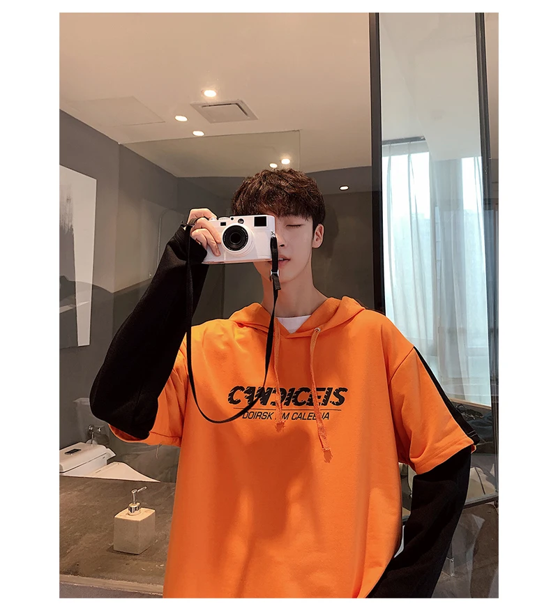 LAPPSTER Men Patchwork Crane Oversized Hoodies Mens Japanese Streetwear Hip Hop Sweatshirts Male Harajuku Kpop Hoodie 5XL