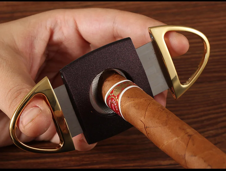 Резак COHIBA из нержавеющей стали, резак для сигар, супер острый пилообразный пресс, гильотина для сигар, Подарочная коробка, упаковка