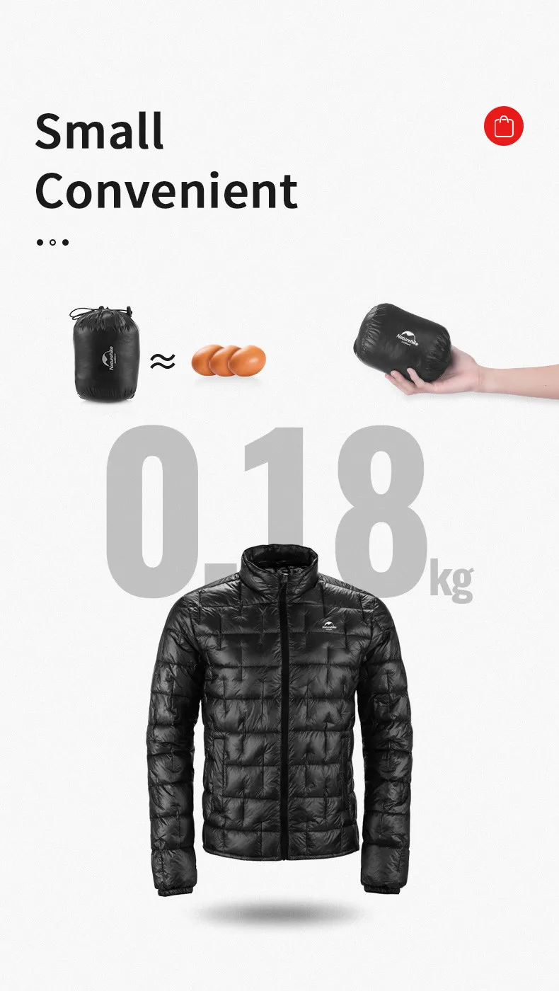 Одежда Naturehike на 95% белом гусином пуху, Ультралегкая 1000+ FP, сохраняющая тепло пуховая одежда унисекс для верховой езды, кемпинга, пуховая одежда
