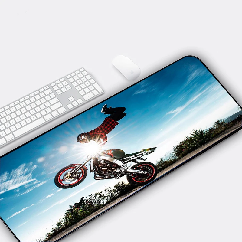 

XGZ Large Game Mouse Pad Mat Laptop Gaming Mousepad XL Anti-slip Rubber Motorcycle Mouse Pad Fashion Office Desk Computer Pad