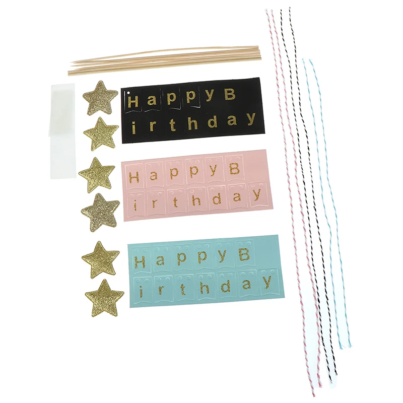 0 9 номер Топпер для торта С Днем Рождения кекс топперы флаг баннер день рождения