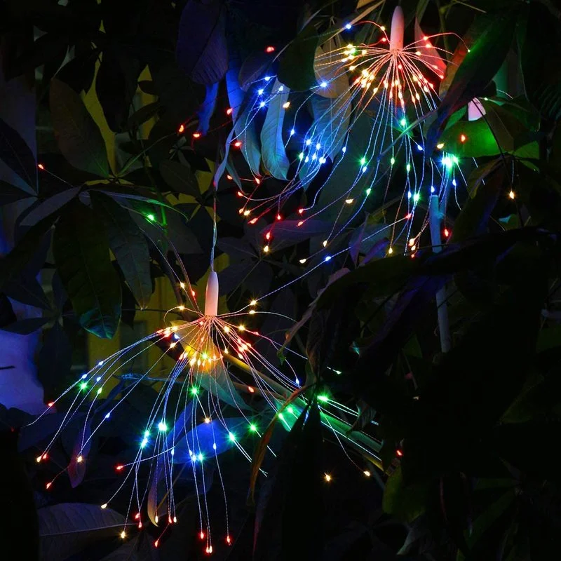 500 led firework lights christmas dandelion garland string fairy lights for outdoor indoor home window holiday lights decors free global shipping