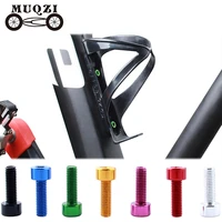 muqzi 2pcs bicycle bottle cage screws m5 ultra light aluminum holder bolts mtb road bike accessories