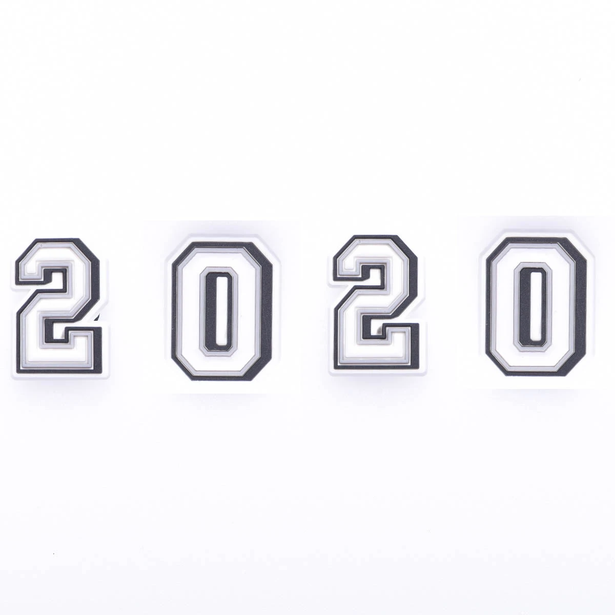 1pcs White Number Shoe Charms PVC Shoe Decorations Accessories for Croc Clogs Sandals Wristband Ornaments Unisex Kids Gifts