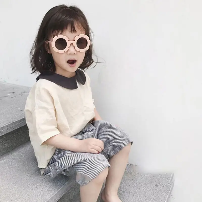 Солнцезащитные очки для мальчиков и девочек круглые винтажные UV400 | Аксессуары