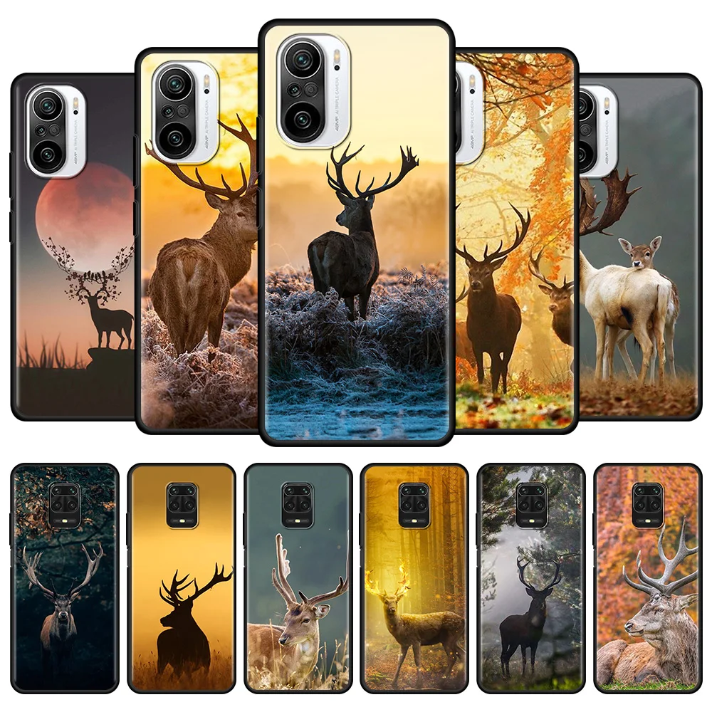 

Cell Phone Case For Xiaomi Redmi Note 9S 9 8 10 Pro 7 8T 9T 9C 9A K40 7A 8A Funda Deer Hunting Camo