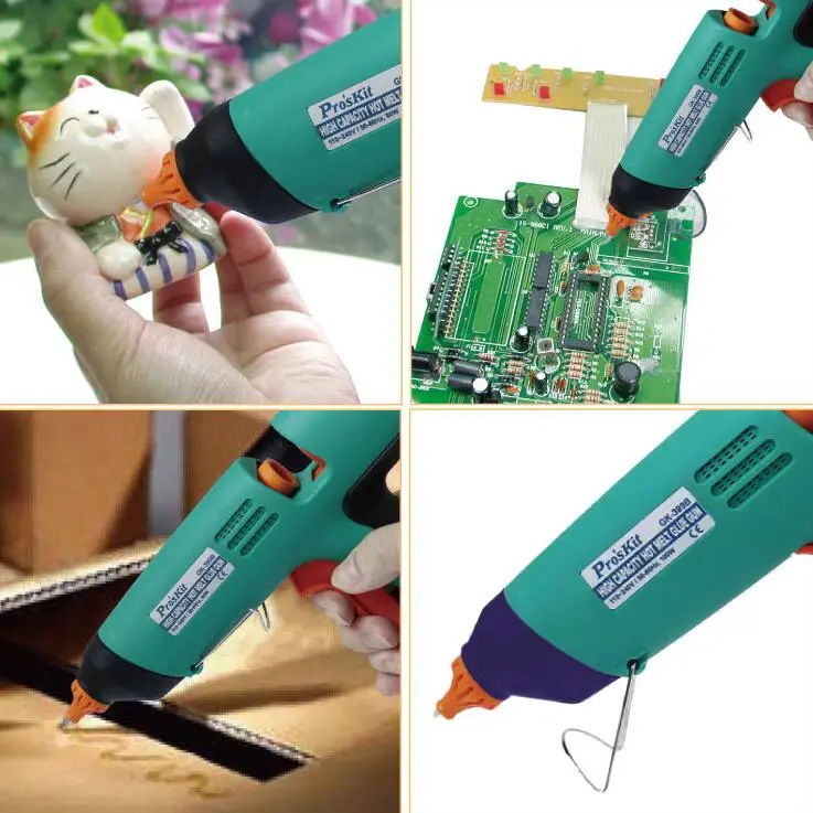High Quality GK-389H GK-390H Power Tool Professional 80W 100W Hot Melt Glue Gun with 5 pcs Glue Sticks