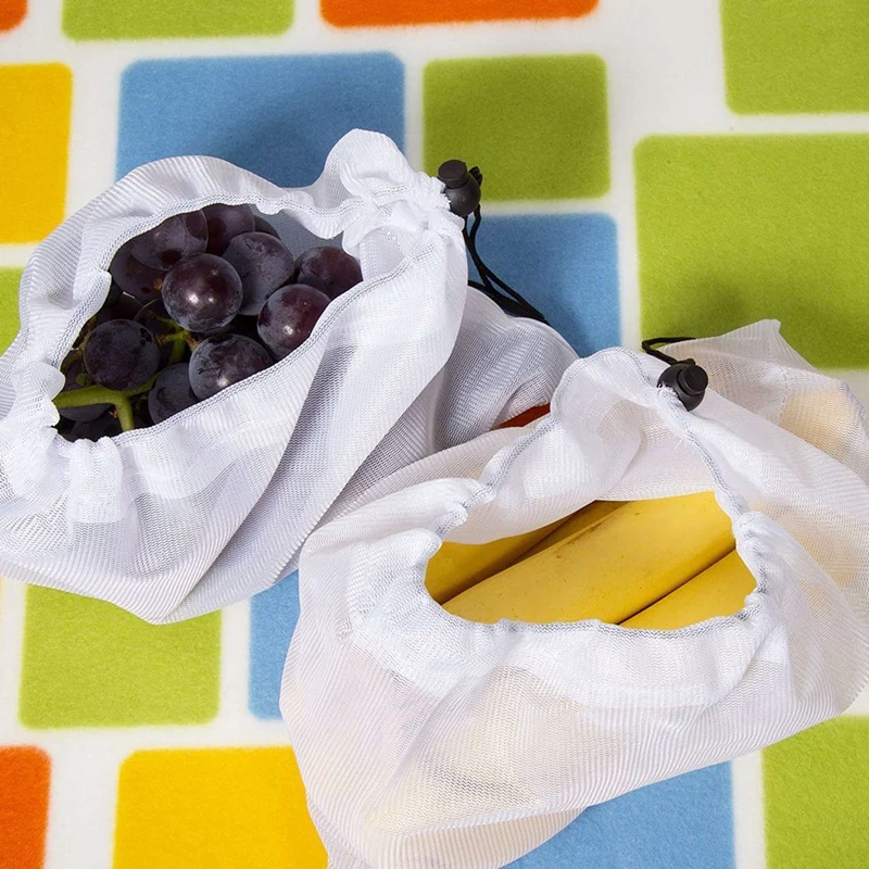Reusable Rope Net Storage Bag Can Be Washed for Groceries Fruit and Vegetable Toy Sundries | Дом и сад
