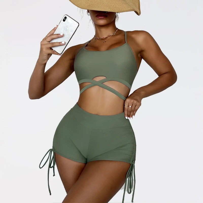 

Summer Women's Sports Suit Sexy Yoga Fitness Set Two-piece Nylon Women's Workout Set Outdoor Recreational Pilates Women's Suits