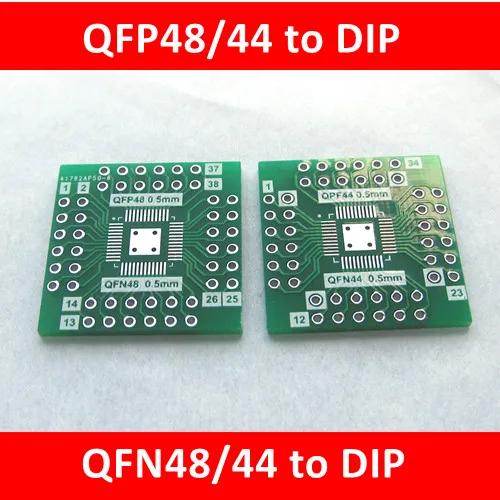 Transfer Board QFN44 to DIP44 QFN48 0.5mm QFP44 LQFP48 Patch to Inline