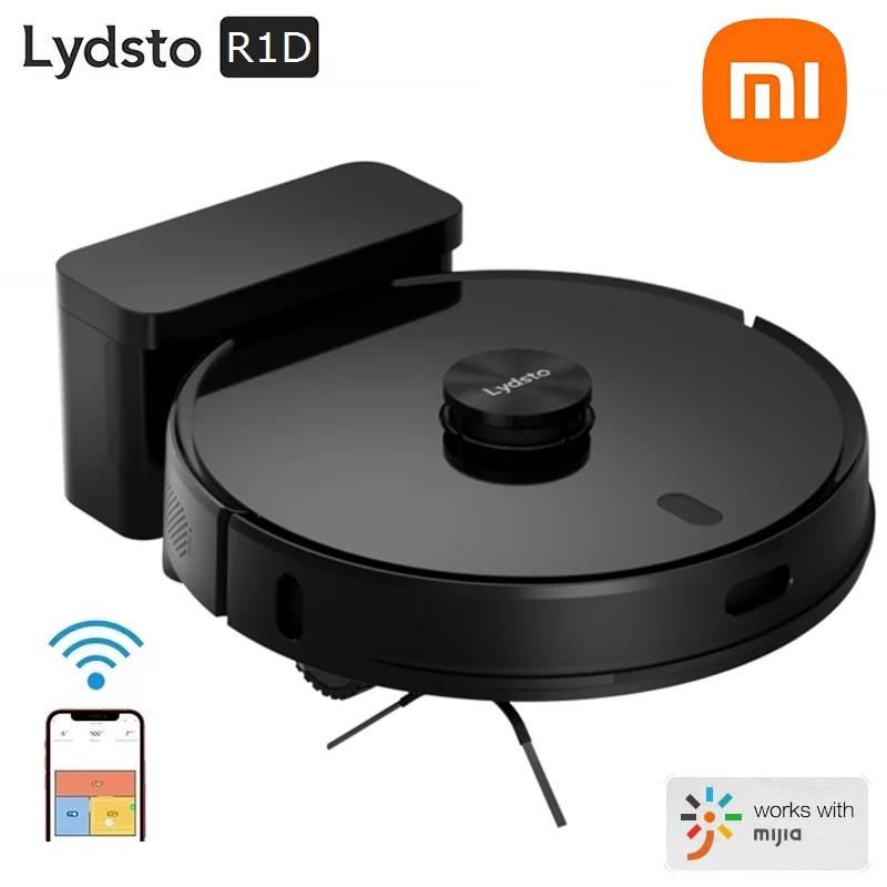 

Робот-пылесос Xiaomi Lydsto R1D, эффективный алгоритм Lysmrt V5, Мощное всасывание, низкий уровень шума, многографическая память, умное управление