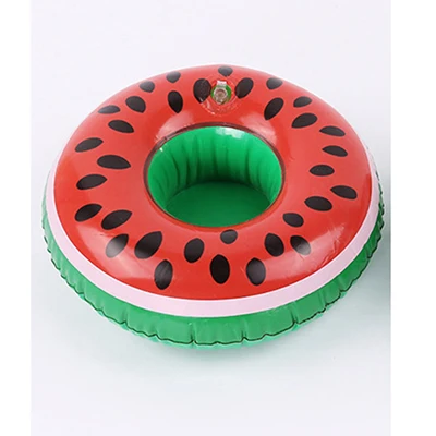 Watermelon 24 стиля мини надувная форма воды плавательный бассейн напиток чашка подставка держатель поплавок игрушки подставки для воды напитков пивная бутылка - Цвет: Watermelon