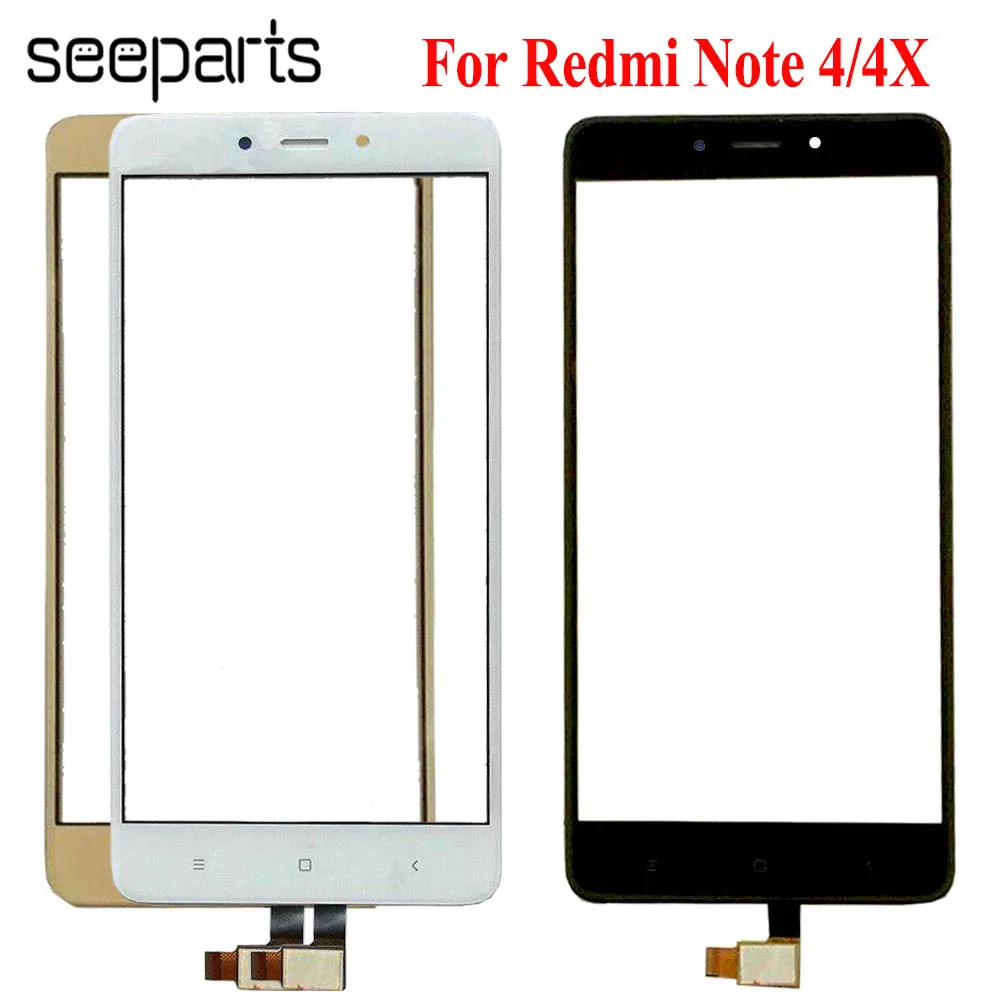 ЖК дисплей для Xiaomi Redmi Note 4 4X сенсорный экран переднее стекло дигитайзер запасные