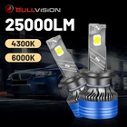 Светодиодные фары H7 s K4S K4C 4300K 6000K 25000LM H1 H8 9012 HIR2 H11 H9 9005 9006 HB3 HB4 Canbus без ошибок, противотуманные фары для автомобиля