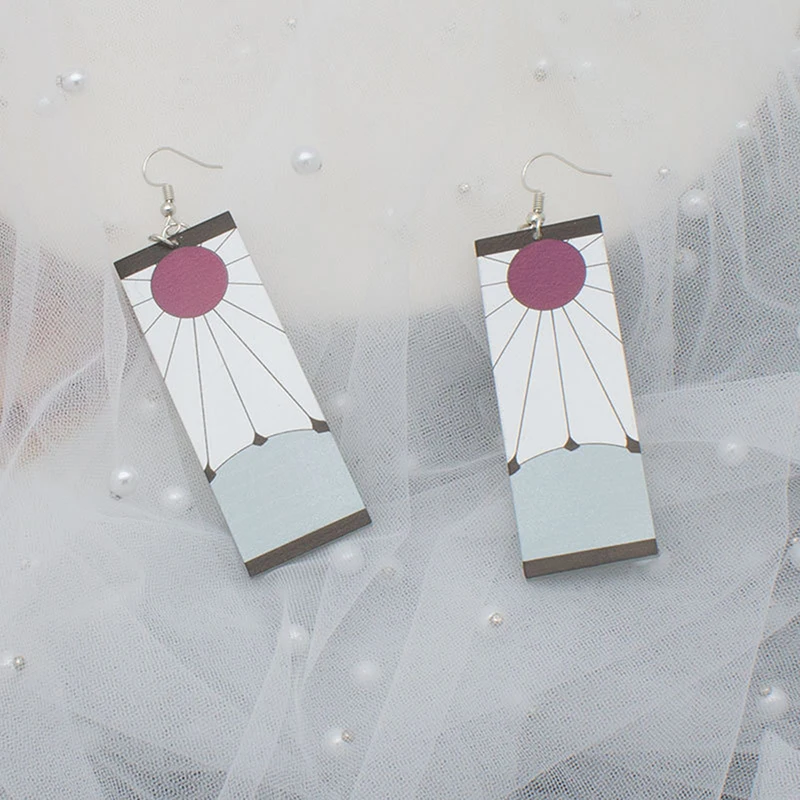 Акриловые серьги подвески в стиле аниме клинок призрака для женщин и мужчин