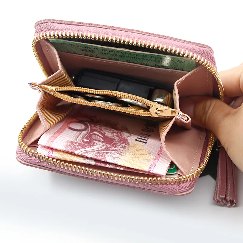 

Printed letters flower ladies wallet small zipper ladies wallet brand short designer female coin purse ladies card holder wallet