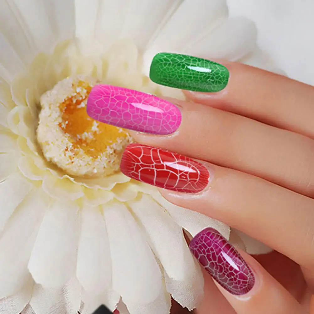 Деление гель кракелюр Полировка Для ногтей замочить Светодиодный УФ лак трещины