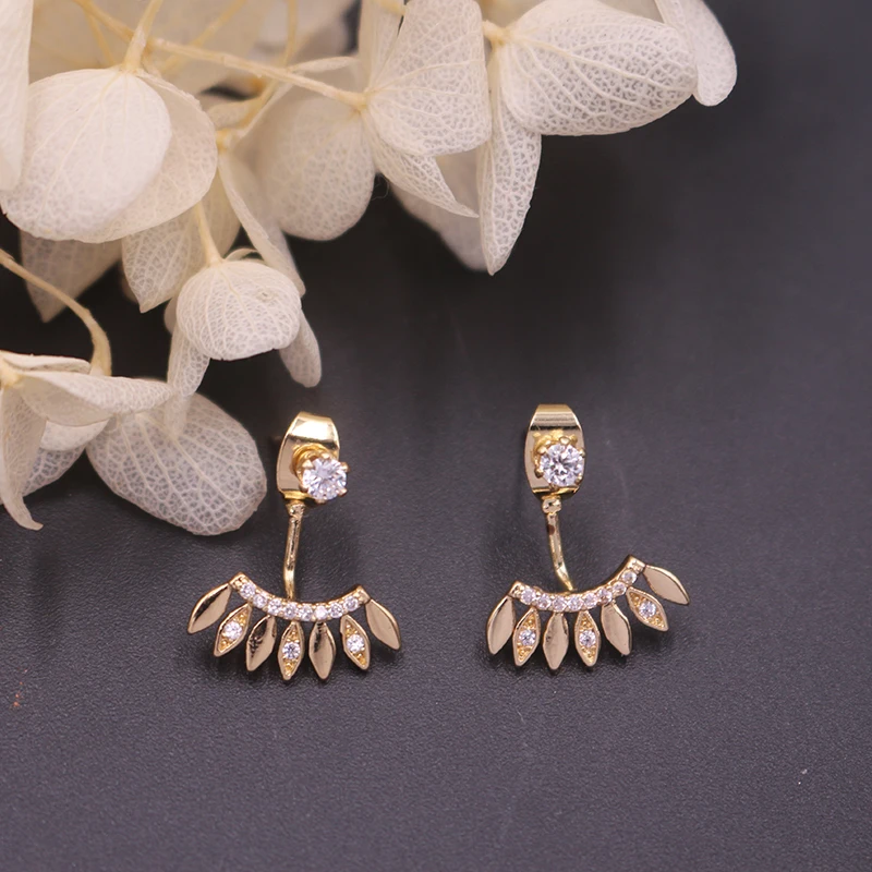 

Chic Personality Eyelash Ear Jacket For Women Girls Copper Eye Lash Earrings Exquisite Eye charm jewelry Korean Style