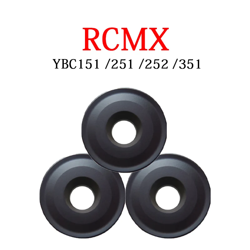 Высококачественные вставки RCMX RCMX08 RCMX10 RCMX12 RCMX16 0803MO 1003MO 1204MO 1606MO YBC151 YBC251 YBC252 YBC351 CNC