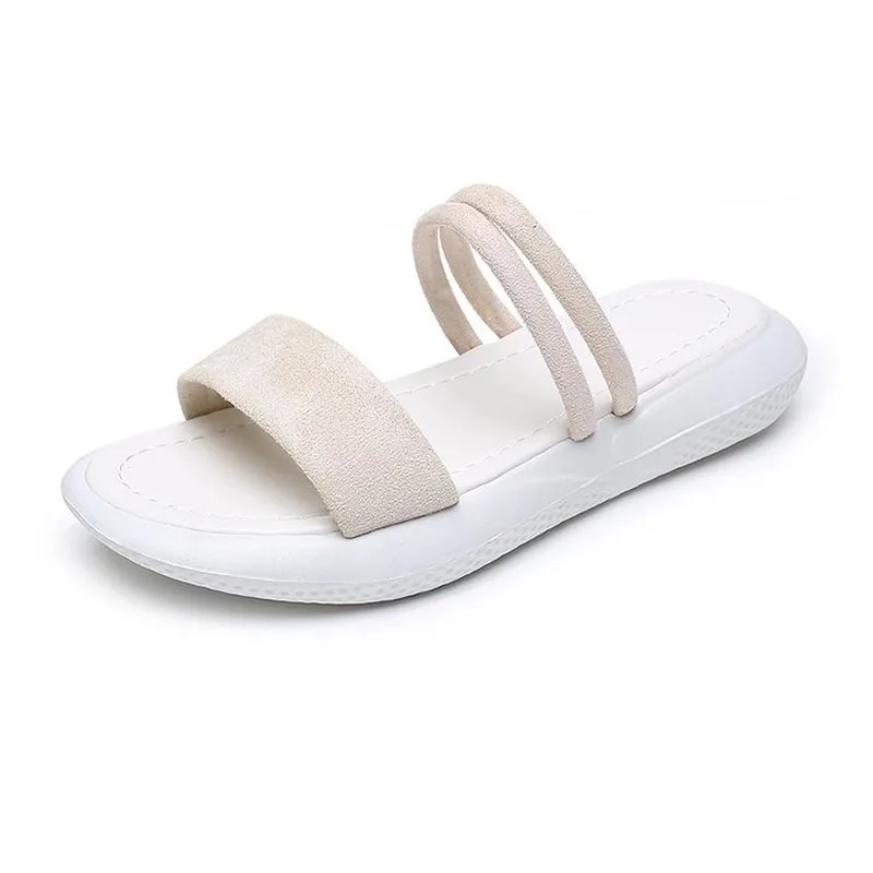 Женские летние шлепанцы модные повседневные сандалии на плоской подошве в