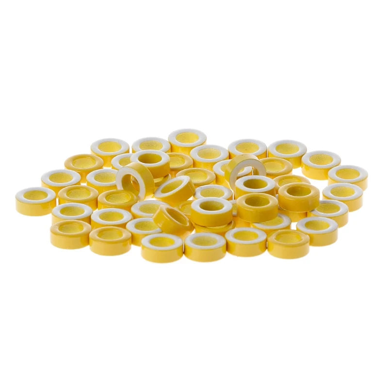 

50 Pcs/Set T50-26 Iron Power Core Toroidal Ferrite Rings 7.5mm ID For Inductors