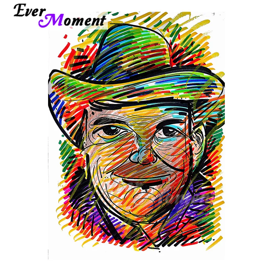 

Ever Moment Diamond Painting Cross Stitch Man Cowboy Full Square Drill Mosaic Rhinestone 5D DIY Diamond Embroidery ASF1937