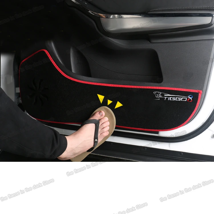 Lsrtw2017 плюшевые крышка для двери автомобиля коврик анти kick протектор Защитные