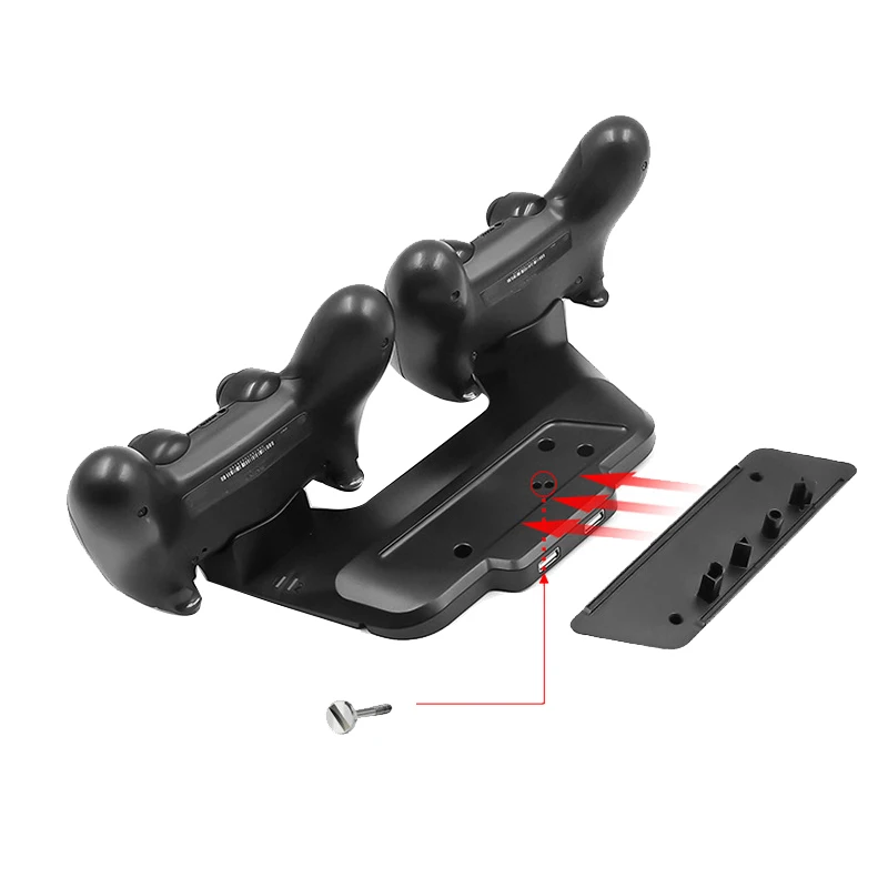 Зарядная станция с двумя USB Подставка для PS4 DC 5V Беспроводной игровой контроллер