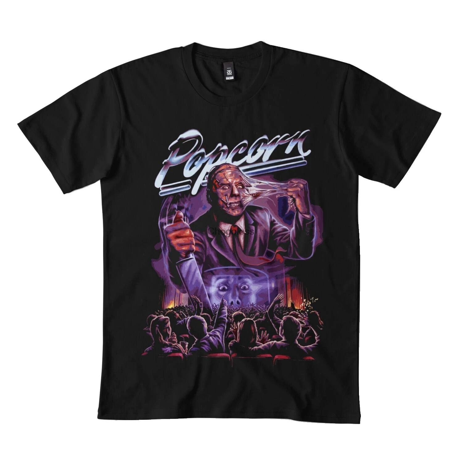 DMNTeestore футболка с попкорном для мужчин и женщин Мужская черная DMN|Мужские