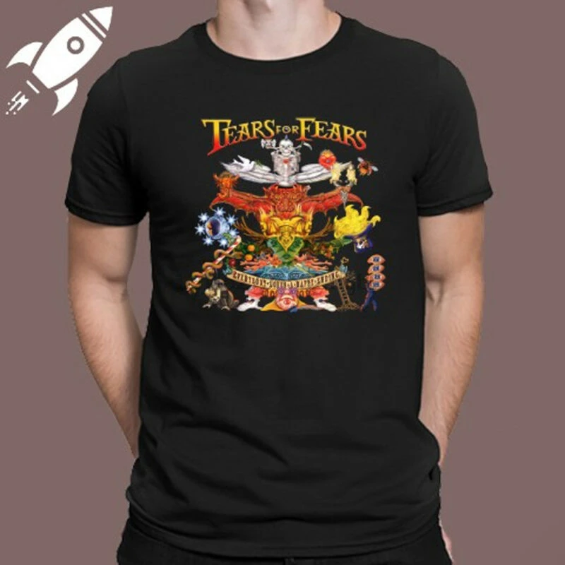 

TEARS FOR FEARS HAPPY ENDING MEN'S BLACK T-SHIRT SIZE S M L XL 2XL 3XL