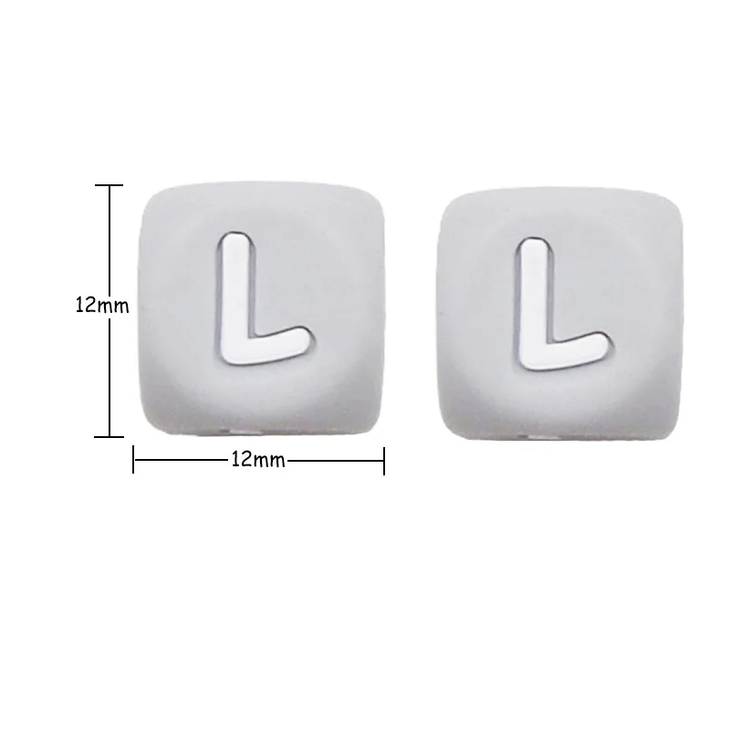 Chenkai-Cuentas de letras de colores para beb&eacute;, accesorios sensoriales de juguete para dentici&oacute;n, chupete de beb&eacute;, bricolaje, 20 Uds.-5
