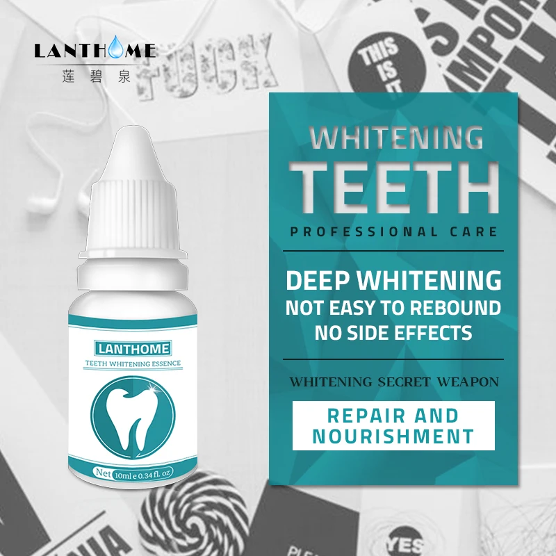 Lanthome отбеливающая пудра с эссенцией для удаления налета и пятен полости рта