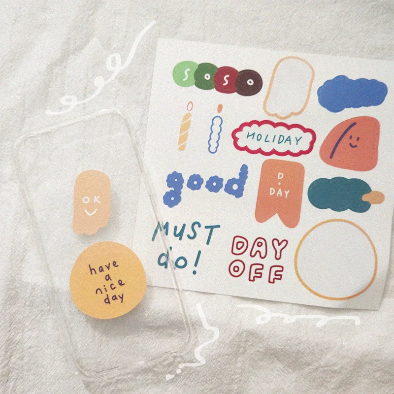 1 лист кавайные Мультяшные наклейки для рисования s Декор дневник в стиле