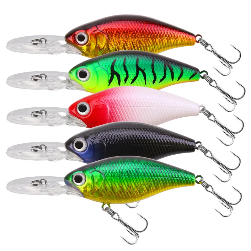 

Lifelike Fishing Lure 75mm/7.8g Steel Ball Artificial Baits Bionic Crankbaits Fishery Material Wobblers for Trolling River Lures