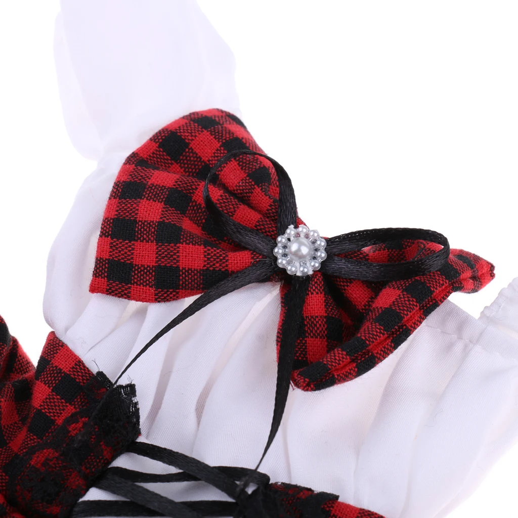 

1/3 BJD Fancy 2-Layered Plaid Dress and Neckerchief Clothes for 60cm Fairy Night Lolita Doll SD DOT