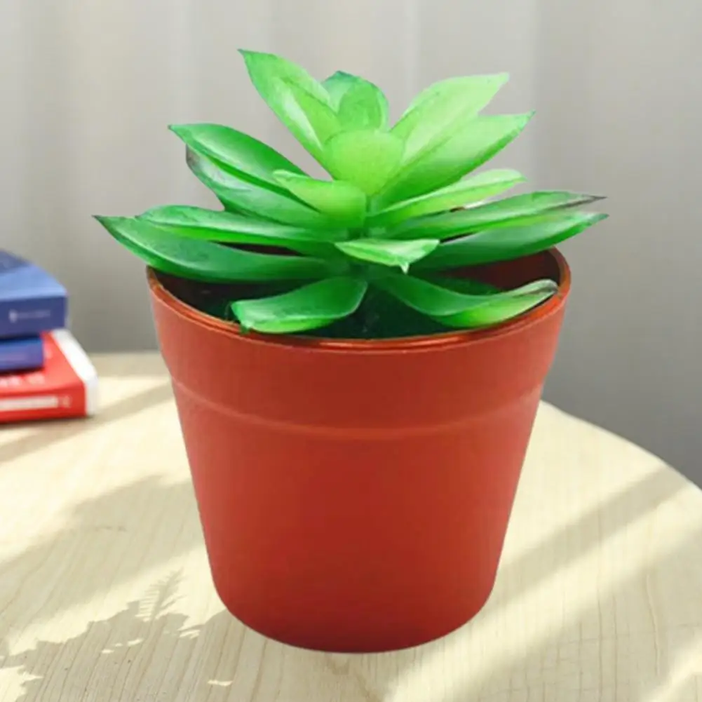 ПВХ отличные яркие мини Искусственные суккуленты Зеленые искусственные бонсай