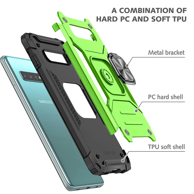 Heavy Duty С Подставкой Магнитные наклейки для авто защитный чехол подставка Samsung Galaxy