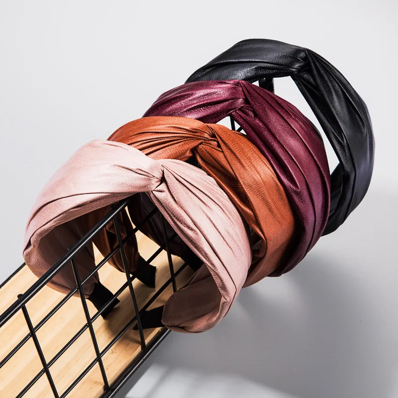 Ободок Однотонный женский, аксессуары для волос, обруч на голову, черный розовый красный