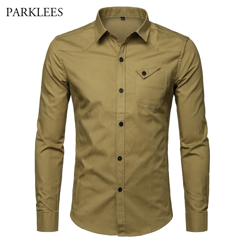 Рубашка мужская в стиле милитари хлопок на пуговицах тактическая с карманами