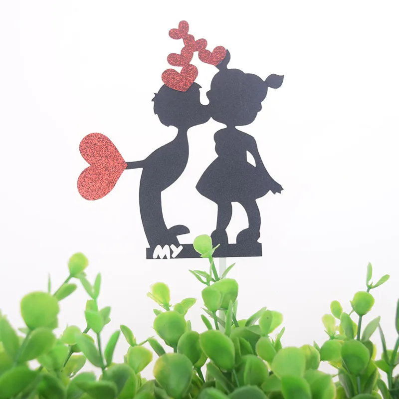 1 шт. Топпер для торта в форме сердца С Днем Рождения Кекс Торт Топперы дети