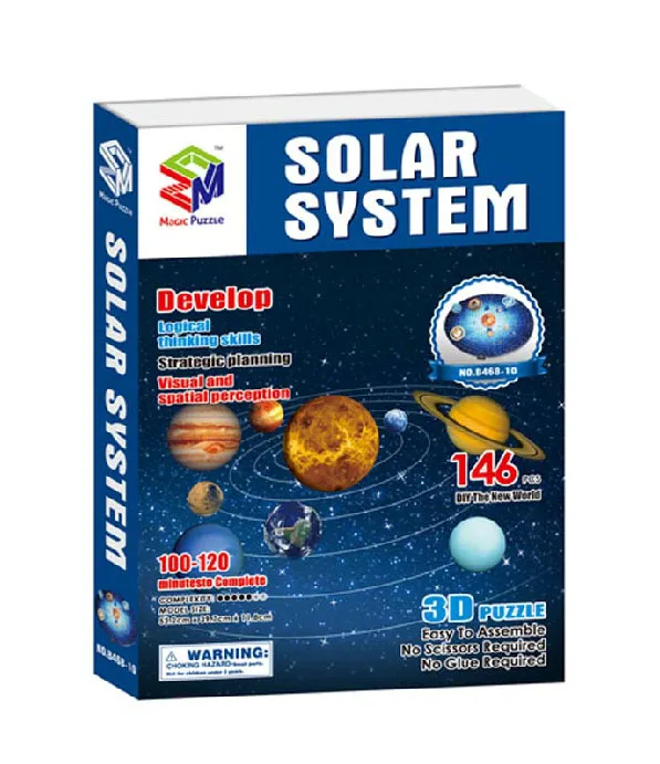 

3D Puzzle Eight Planets Model Children Science Educational DIY Satellite Assembles Puzzles Toy